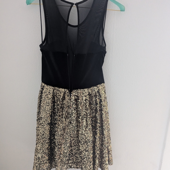 Guess Black and Gold Sparkle Mini Dress - Picture 14 of 16